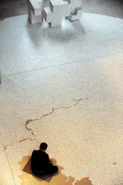 likeafieldmouse:  Motoi Yamamoto Yamamoto’s works are mostly temporary, intricate, large-scale installations, or, “salt labyrinths”.  &ldquo;Salt, a traditional symbol for purification and mourning in Japanese culture, is used in funeral rituals