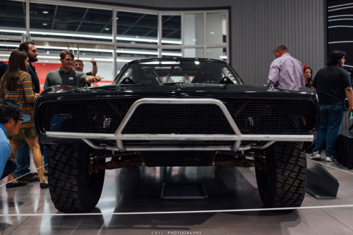 lxiiphotography:  Vin Diesel’s 1971 Dodge Charger R/T hero carThis particular Charger bodywork was mated to a Pro 2 truck chassis so it could handle a 10 foot drop from a crane - to simulate the landing after being dropped out of a plane – before