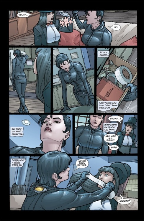 gentlemankidnapper: Catwoman gagging Zatanna in Catwoman Vol 3 Issue 50 Holly Robinson in distress i