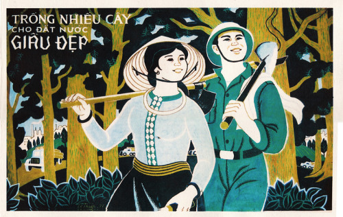 Replant Our Forests to Enrich and Beautify Our Country Vietnamese Propaganda Art