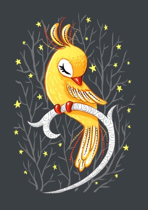 witchyexperiments: bestof-society6: ART PRINTS BY FREEMINDS Celestial Camping 2 Magic Tree Kitsune M