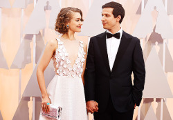 sambergfans: Andy Samberg and Joanna Newsom attend the  2015 Academy Awards.