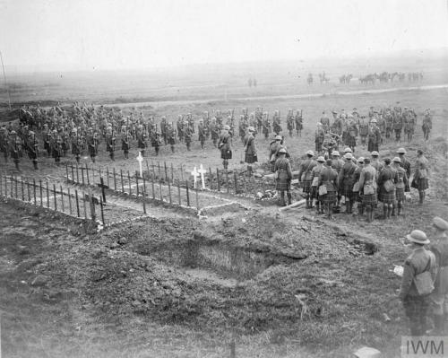 Funeral of Major R.Bell-Irving, 16th Battalion Cagnicourt.