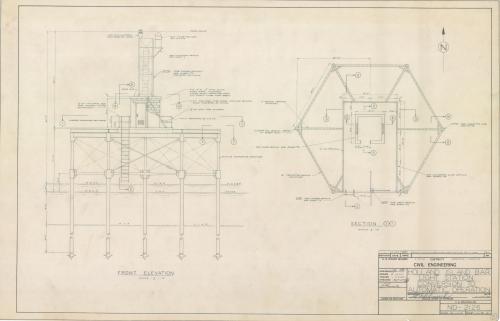 Seen here is a 1959 technical drawing meant to aid in the Holland Island Bar Light Station’s convers