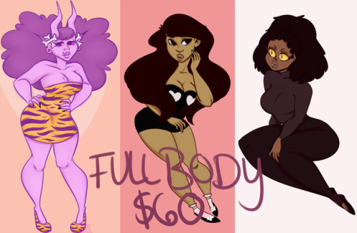 ghettoghoul:hi! my job wont be paying me until december so im taking commissions and even cutting do
