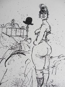 thehistoryofheaviness:  British illustrator Ronald Searle (born 1920) from his Hommage à Toulouse-Lautrec series, 1969