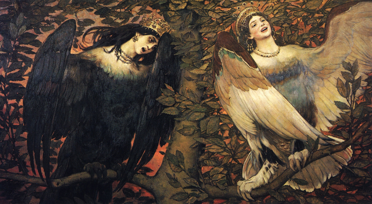    Viktor Vasnetsov.Â Sirin and Alkonost: The Birds of Joy and Sorrow.Â 1896.