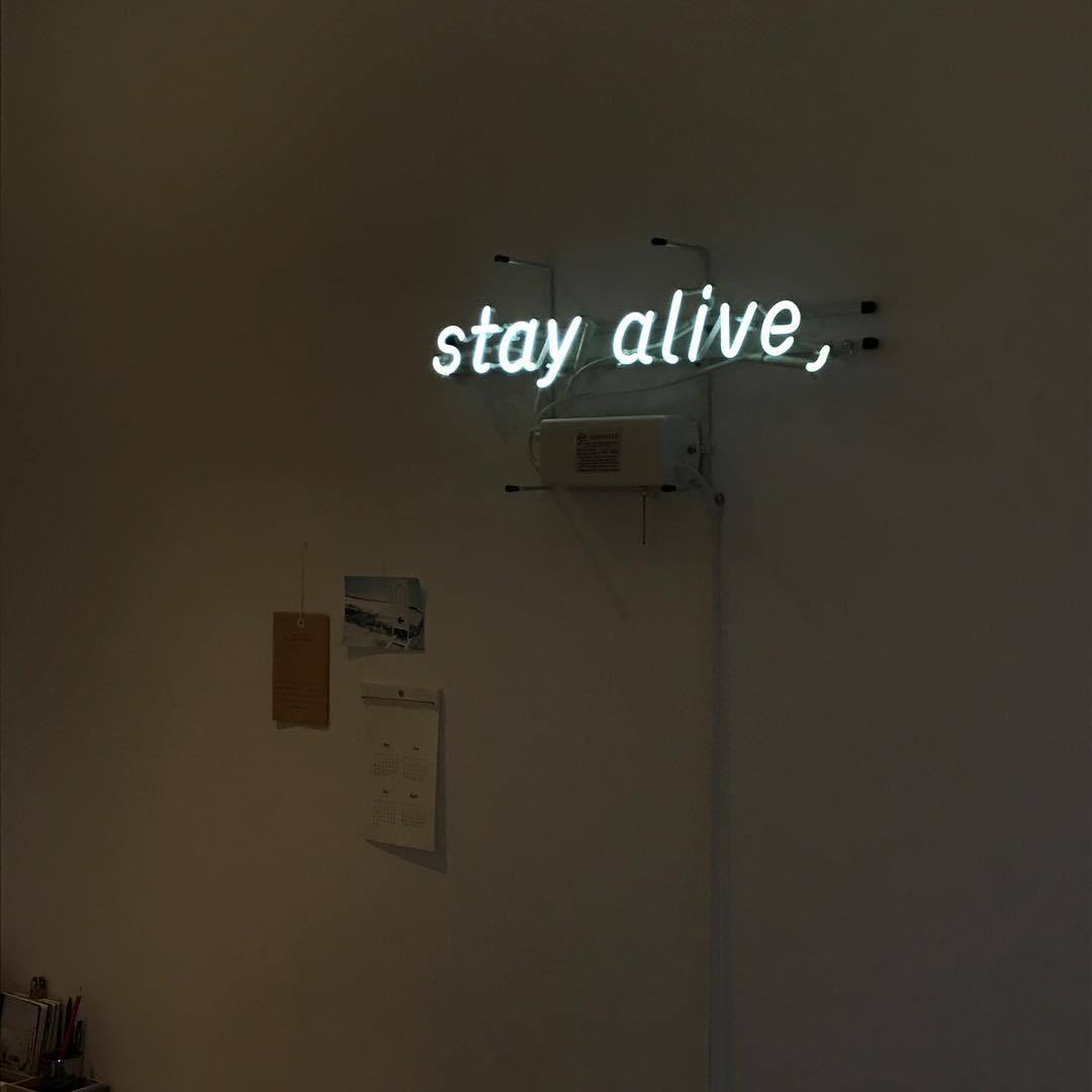 Плиз стей. Надписи Эстетика. Stay Alive надпись. Стэй Эстетика. Тумблер освещения.