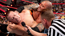 fishbulbsuplex:  Batista vs. John Cena  I