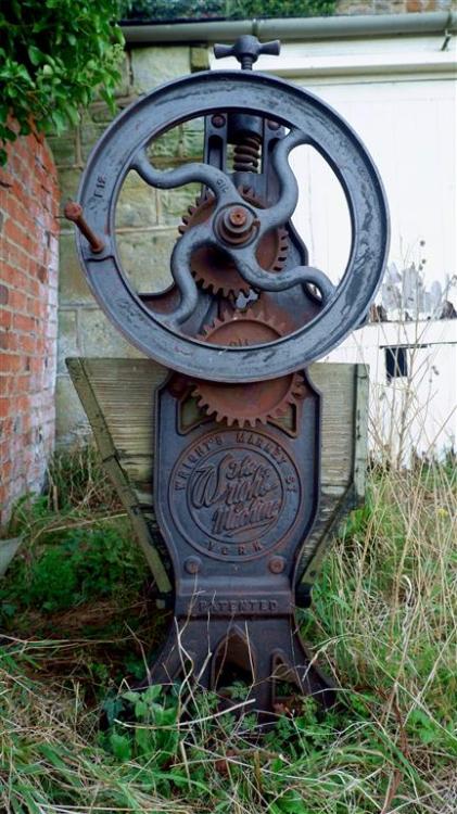 Machinery Challenge.OK Folks, this is The Wright Machine, patented by Wrights of Market Street, York