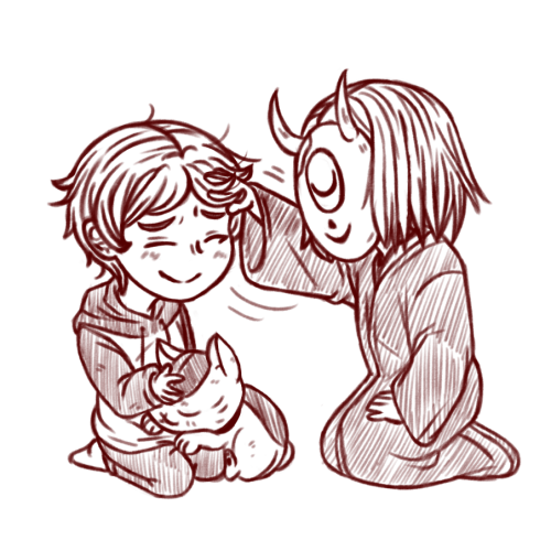 shuuiragi: “you need pats too”pretty sure hiiragi does this as many times as she can Ko-