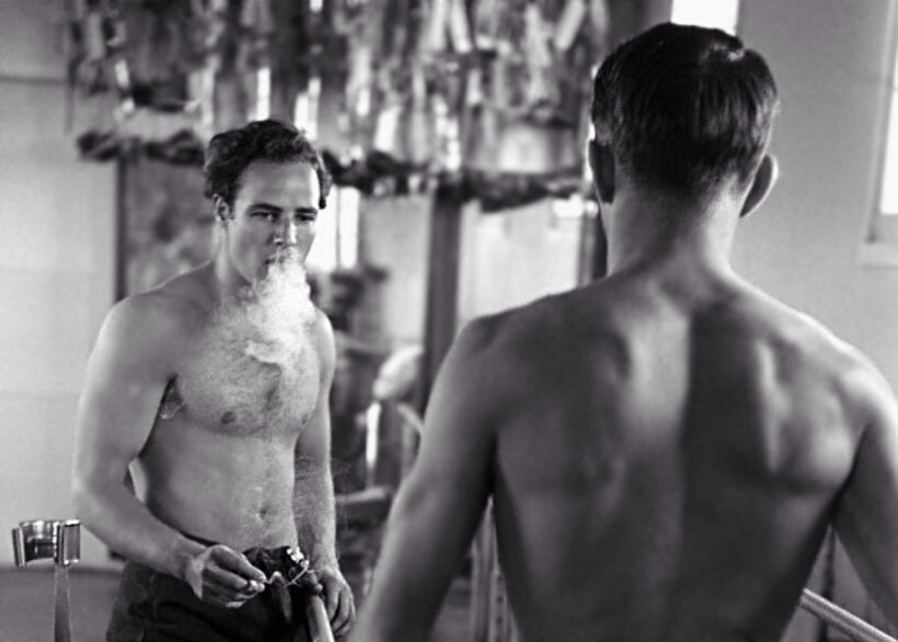 cinematify: Marlon Brando on the set of The Men (1950) 