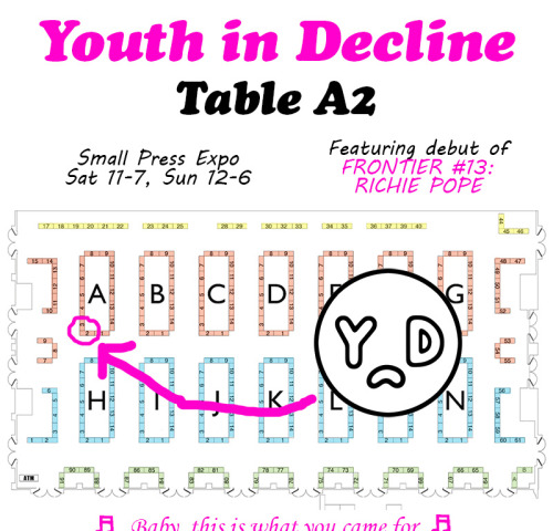 Hello there!  We are looking forward to seeing you this weekend at Small Press Expo at Table A2