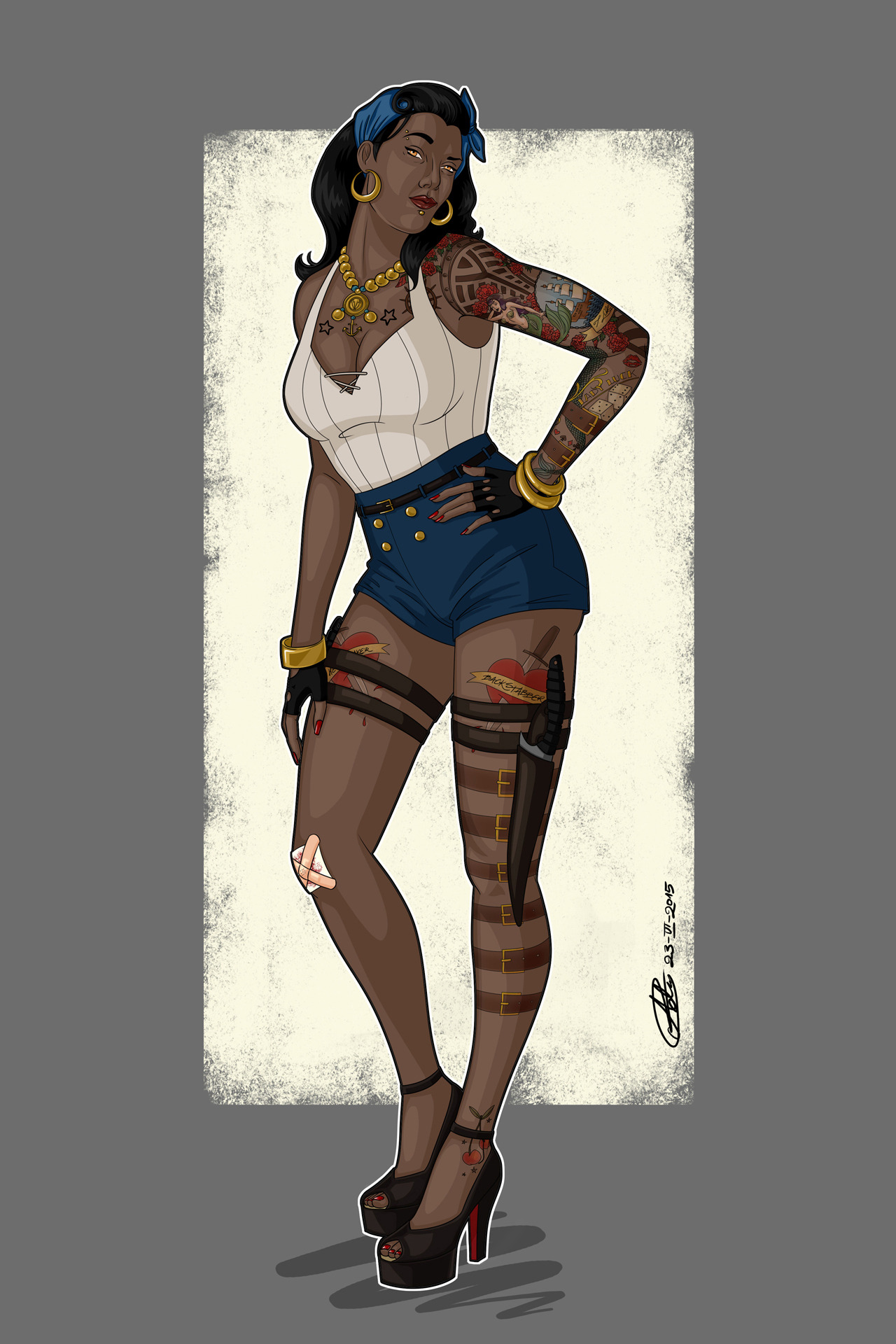 adina-draws-stuff:  pirate trash~  Fenris | Merrill | Anders | Aveline  