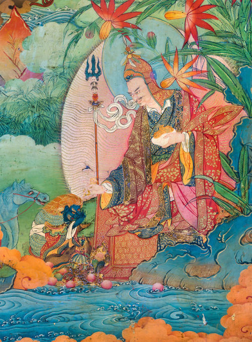 Tantric Murals of Lukhang Palace 1- The Temple2- A detail from the murals in the Dalai Lamas’ privat