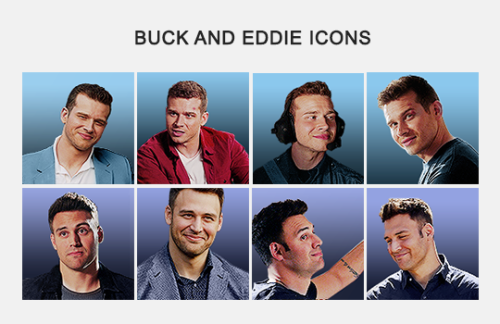 diazeddie:here are some buck and eddie icons, requested by anon 8 icons (4 cold colors: light blue, 