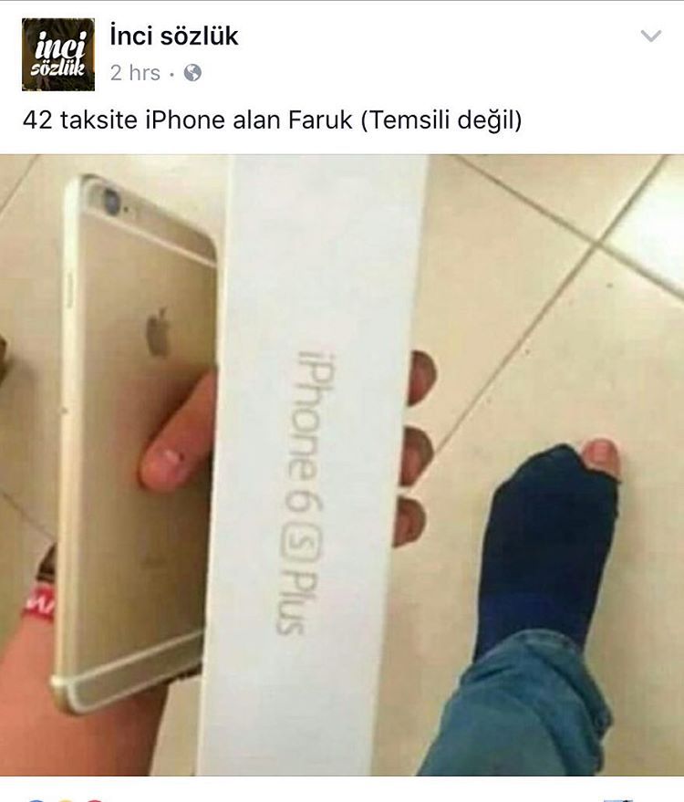 42 Taksitle İPhone alan Faruk