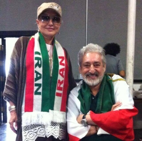 thedailypersian: Legends of Iranian music, Googoosh and Ebi, showing national pride and support for 