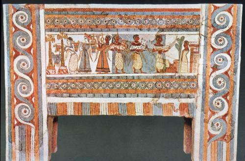 Minoan ritual after  Hagia Triada sarcophagus.