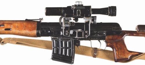 Soviet Ishevsk produced SVD Dragunov sniper rifle captured by US forces during the Vietnam War.from 