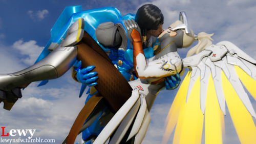 Porn Pics lewynsfw:Pharah taking Mercy for a ride~