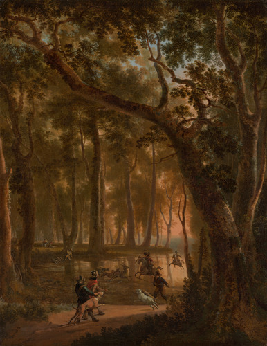 Deer Hunt in a Forest, Jan Hackaert, 1660, Mauritshuis Museumwww.europeana.eu/portal/record/