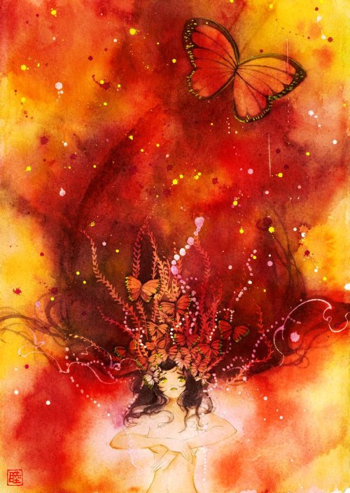 artmonia: Watercolors by Japanese Artist Mutsumi.