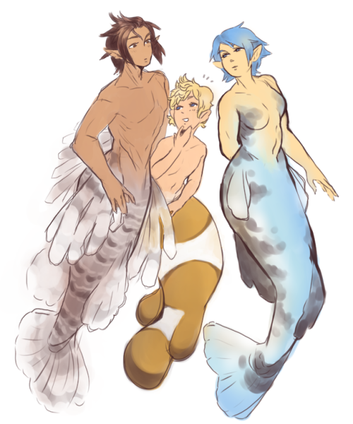 tolbyccia:happy mermay! was goofing about an au with a friend and then blacked out until i doodled f