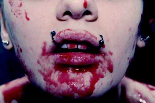 Bloody teeth. Another shot from the photo shoot I did the other day with my friend Regan. It&rsq