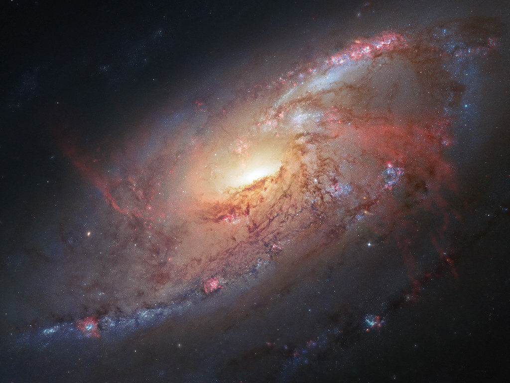 Hubble view of M 106 by europeanspaceagency