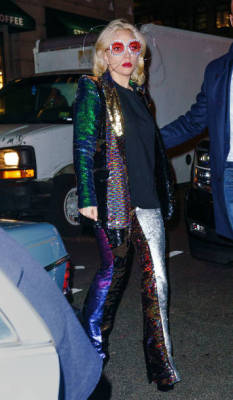 gagamedia: January 29: Lady Gaga out in New York.