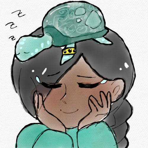 Ok I wanted to give that last anon a serious response, so here’s Moon with a Turtle on her head