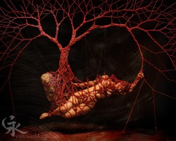 mymmm:  sirsplayground:  classykittenn:  “The Red Tree runs like blood through our veins.” www.garthknight.com  These images just took my breath away.   Today’s theme: Red RopeSir  Stunning 