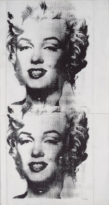 thunderstruck9:  Andy Warhol (American, 1928-1987), Two Marilyns (Double Marilyn), 1962. Silkscreen ink and pencil on linen, 26 x 14 in.