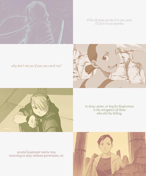 parfaited:  fma meme: a minor character you love (&frac12;) 