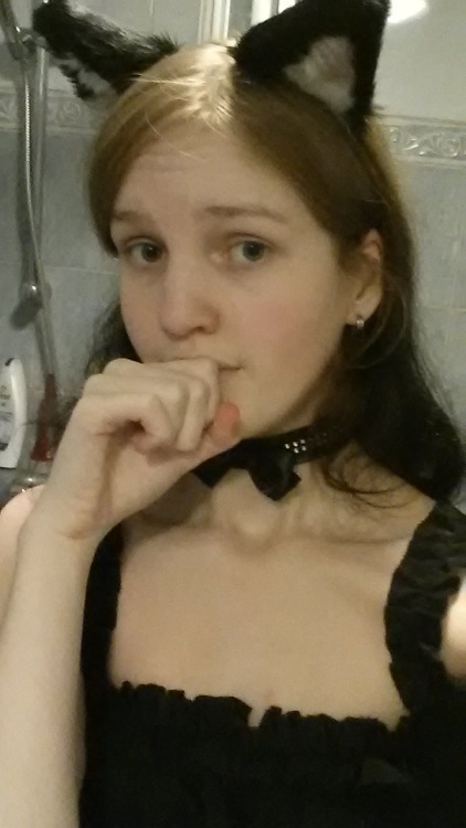 Porn photo colourfulkitty:  New dress + collar + kitten