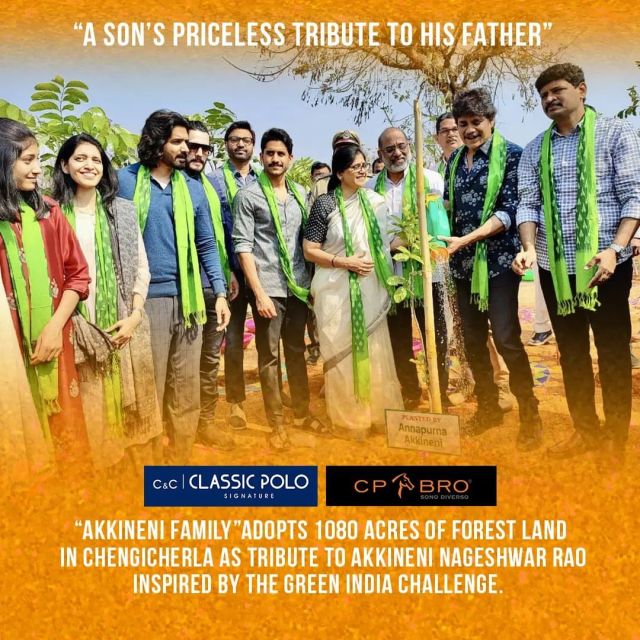 As per the announcement made last year,  Akkineni family adopts 1080 acres of forest land coinciding with Telengana Chief Minister K Chandrasekhar Rao’s birthday, taking a great humanitarian initiative towards “Green India Challenge”  Classic Polo family heartily congratulates the “Akkineni family” for this wonderful initiative to save nature.  #akkineninagarjuna #1080acres #nagarjunaakkineni #nagarjuna #akkineni #vanathukkultirupur #classicpolo #plants #planttrees #maramnaduvom #akkineninagarjuna#1080acres#nagarjunaakkineni#nagarjuna#akkineni#vanathukkultirupur#classicpolo#plants#planttrees#maramnaduvom