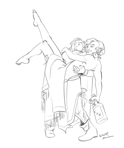 i’m having a good time drawing fanart of them having a good time