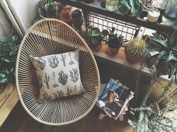 mexandthecity:  M&amp;TC: That cactus pillow to go with that Sarape chair from last week   bohemianhomes