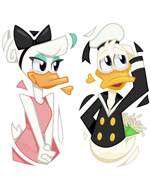 imaplatypus-art:Daisy to go with Donald Duck post  He was just waiting for me to draw her lol. Читат