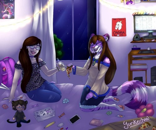 Just me & myself at night!  This was my participation for a contest in Furry Amino (Esp) ^^ I ta