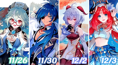 ⋆ Genshin Impact ✩ Character Birthday Art 2022 ⋆