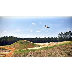 dailydirtbikes:  Such a sick shot of @kodyklyde651 throwing down at the Dreamland compound!