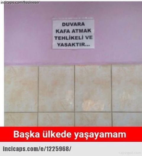 DUVARA KAFA ATMAK...