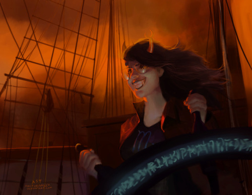 jakes-fine-ass: tentacuddles: kartkat-vantas: deadgoliath: Vriska on a pir8te ship by ~Arcturian627 