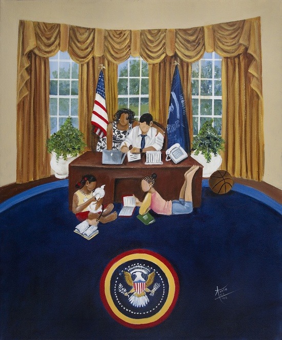 baracklovesmichelle:“The Oval Office” by artist Annie Lee (via Ebony Love )