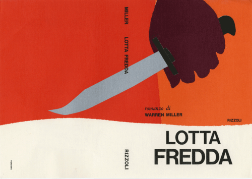 Mario Dagrada, book cover design, 1966 for Rizzoli, Italy. Source aiap.it 