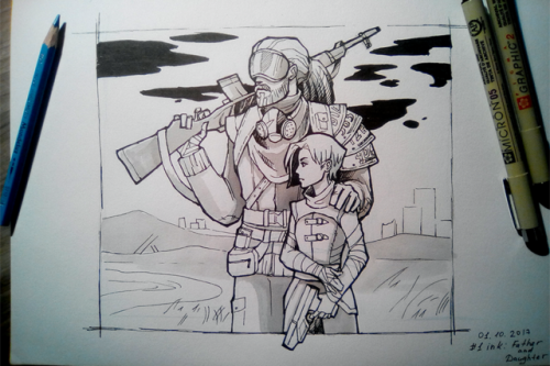 #1 “Father and daughter”It can be interesting AU I think)Inktober list from here