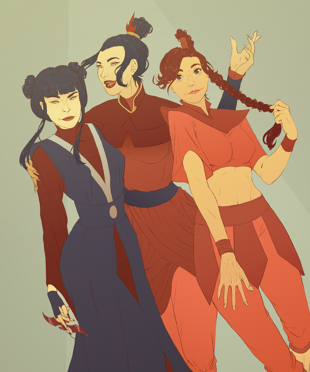 INACTIVE - Follow me @phantomstatistician — sarahvara: Mai, Azula, and Ty  lee From Avatar...