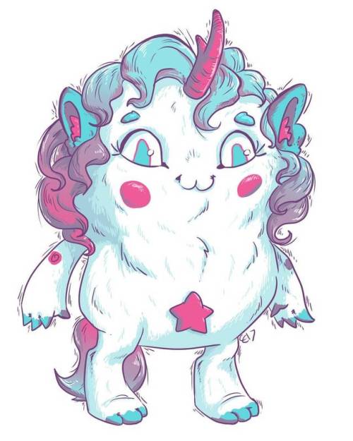 It&rsquo;s almost October, so here&rsquo;s a Unicorn Yeti. Makes sense. ❄❄ . . . . #yetipara